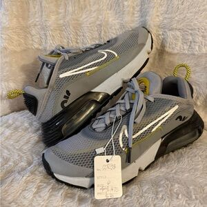 Kids Gray and Yellow Sneakers